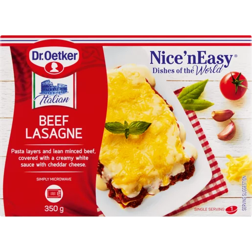 Dr. Oetker Nice 'N Frozen Easy Beef Lasagne Ready Meal 350g