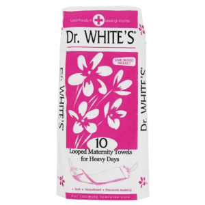 Dr. White's Looped Maternity Towels For Heavy Days 10 Pack