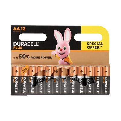 Duracell Alkaline Batteries Plus Power AA 12s - myhoodmarket