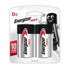 Energizer Max D Batteries 2 Pack - myhoodmarket