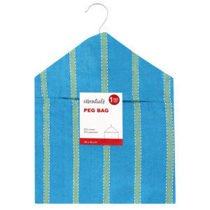 Essentials Jacquard Peg Bag 28 x 32cm