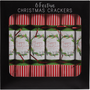 Festive Christmas Crackers 6 Pack