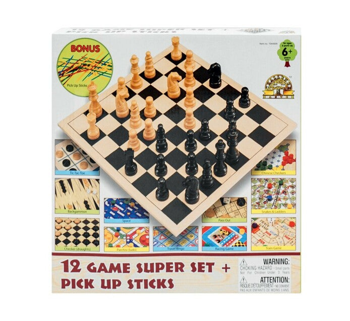 First Learning 12-Game Super Set and Pick Up Sticks