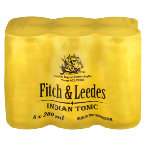 Fitch & Leede's Indian Tonic Flavoured Sparkling Drink Cans 6 x 200ml