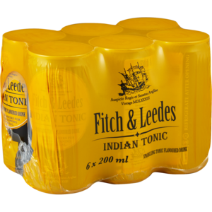Fitch & Leedes Indian Tonic Cans 6 x 200ml