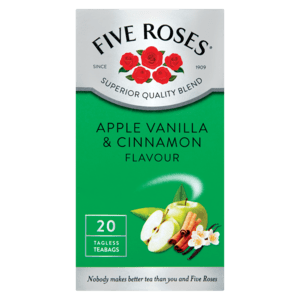 Five Roses Apple Vanilla & Cinnamon Flavoured Teabags 20 Pack