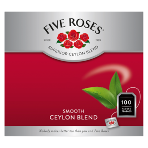 Five Roses Ceylon Blend Tagged Teabags 100 Pack