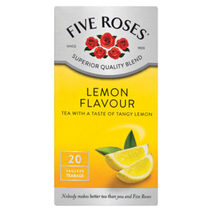 Five Roses Lemon Flavoured Teabags 20 Pack - myhoodmarket