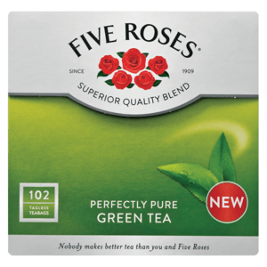 Five Roses Perfectly Pure Green Teabags 102 Pack - myhoodmarket