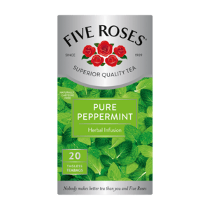 Five Roses Pure Peppermint Tagless Teabags 20 Pack - myhoodmarket