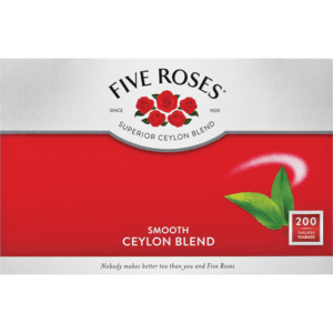 Five Roses Smooth Ceylon Blend Teabags 200 Pack - myhoodmarket