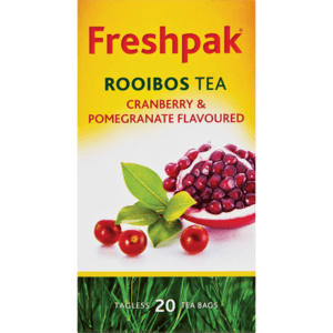 Freshpak Cranberry & Pomegranate Flavoured Rooibos Teabags 20 Pack - myhoodmarket