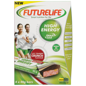 Futurelife High Energy Smart Bar Chocolate Strawberry Crunch Flavoured Snack Bar 4 x 40g