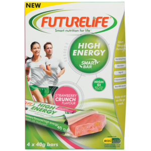 Futurelife High Energy Smart Bar Strawberry Crunch Flavoured Snack Bar 4 x 40g