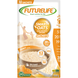 Futurelife Honey Flavoured Instant Oats Sachets 10 x 50g - myhoodmarket