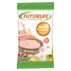 Futurelife Smart Oats Mixed Berries Flavoured Instant Cereal 50g Sachet