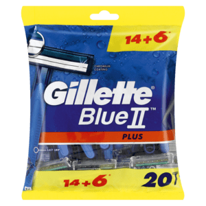 Gillette Blue 2 Plus Disposable Razors 20 Pack - myhoodmarket