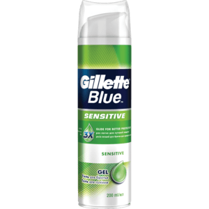 Gillette Blue 3 Sensitive Shave Gel 200ml - myhoodmarket