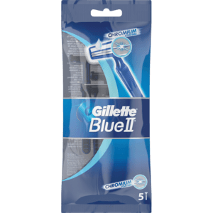 Gillette Blue II Disposable Razors 5 Pack - myhoodmarket