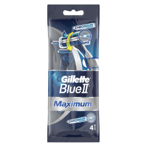 Gillette Blue II Maximum Disposable Razor 4 Pack - myhoodmarket