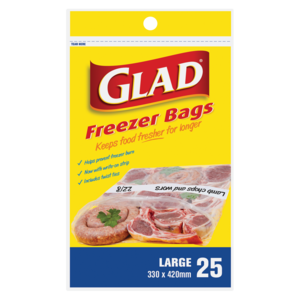 Glad Large Freezer Bags 25 Pack