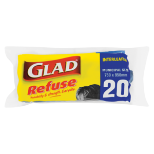 Glad Refuse Bags 20 Pack