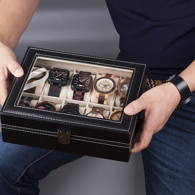 High Quality Watch Box Leatherette Display Case