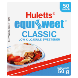 Huletts EquiSweet Classic Low Kilojoule Sweetener Sachets 50 Pack