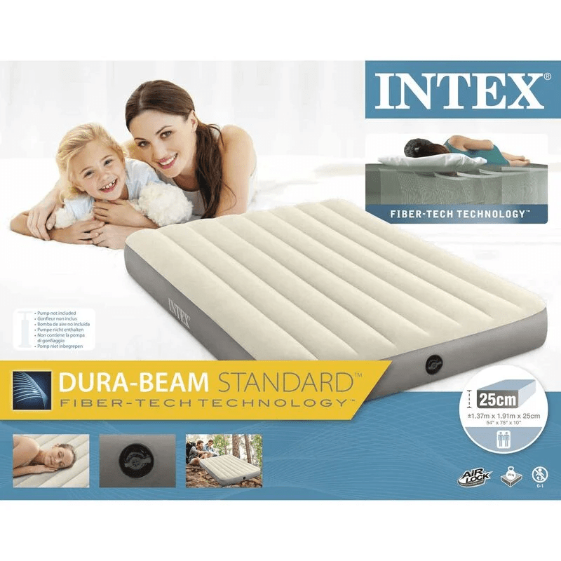 Intex Durabeam Double Airbed -  white-grey - myhoodmarket