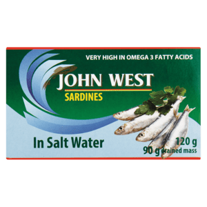 John West Sardines In Salt Water 120g - myhoodmarket