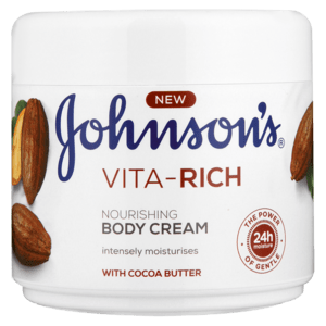 Johnson's Vita-Rich Cocoa Butter Body Cream 350ml - myhoodmarket