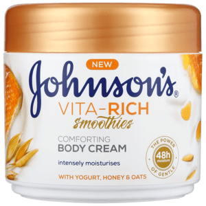 Johnson's Vita-Rich Honey & Oats Body Cream 350ml - myhoodmarket