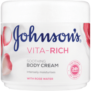 Johnson's Vita-Rich Rose Water Body Cream 350m - myhoodmarket