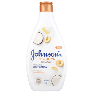 Johnson's Vita-Rich Yogurt, Peach & Coconut Body Lotion 400ml - myhoodmarket
