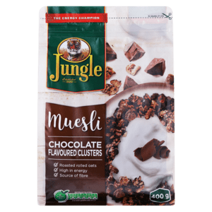 Jungle Chocolate Flavoured Clusters Muesli 400g - myhoodmarket
