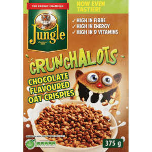 Jungle Crunchalots Chocolate Flavoured Oats Cereal 375g - myhoodmarket