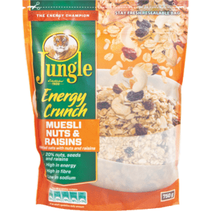 Jungle Energy Crunch Nuts & Raisins Muesli 750g - myhoodmarket