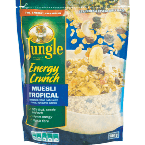 Jungle Energy Crunch Tropical Fruit Muesli Cereal 750g - myhoodmarket