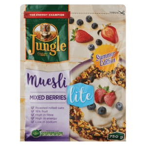 Jungle Lite Mixed Berries Muesli 750g - myhoodmarket
