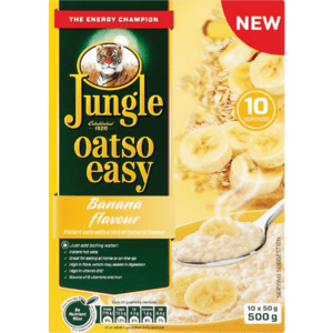 Jungle Oatso Easy Banana Flavoured Instant Oats 500g - myhoodmarket