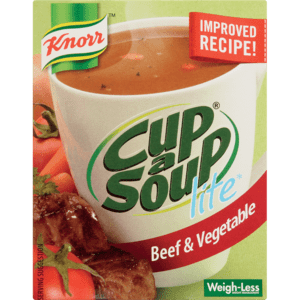 Knorr Cup-A-Soup Lite Beef & Vegetable 4 Pack - myhoodmarket