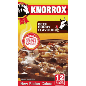 Knorrox Beef Curry Flavoured Stock Cubes 12 Pack - myhoodmarket