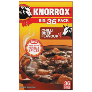 Knorrox Chilli Beef Flavoured Stock Cubes 36 Pack - myhoodmarket