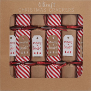 Kraft Christmas Crackers 6 Pack