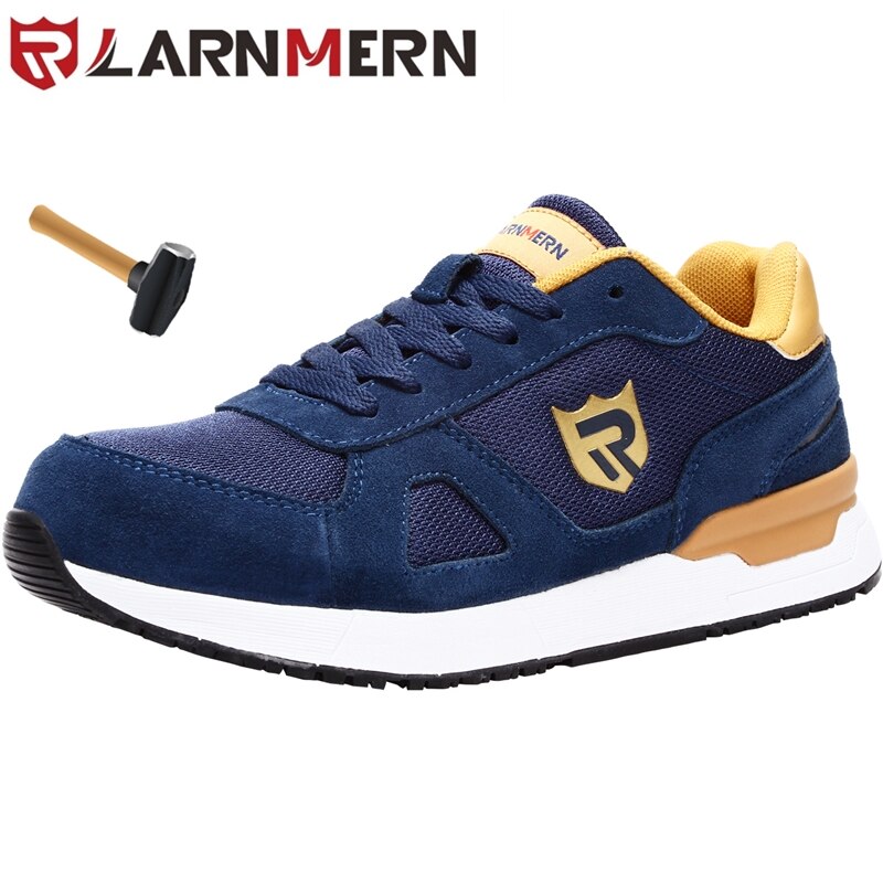 LARNMERN Safety Breathable Lightweight Shoes Steel shoes Toe Work