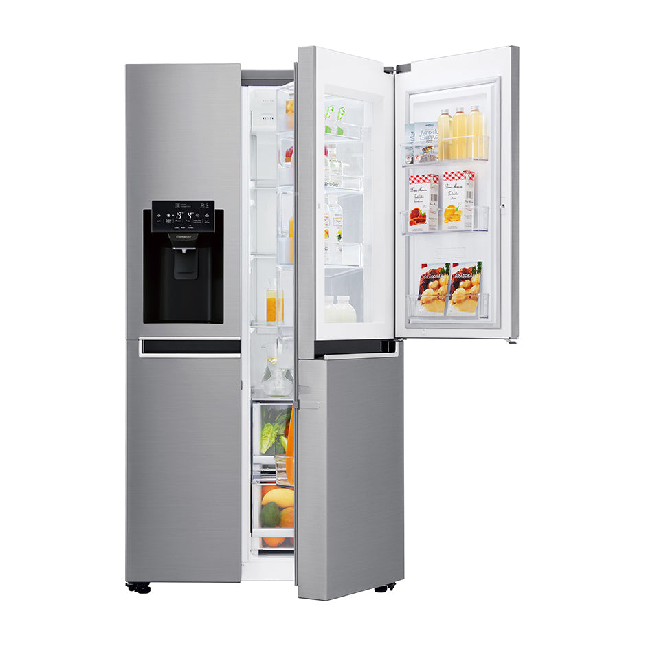 LG 601LT PLATINUM SILVER SIDE BY SIDE FRIDGE GC-L247SLU