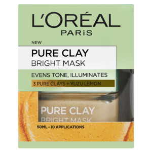 L'Oreal Pure Clay Bright Facial Mask 50ml - myhoodmarket