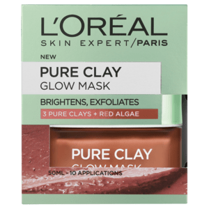L'Oreal Pure Clay Glow Mask 50ml - myhoodmarket
