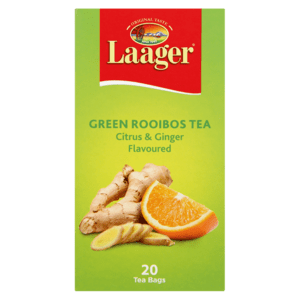 Laager Citrus & Ginger Flavoured Green Rooibos Tea 20 Pack - myhoodmarket