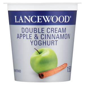 Lancewood Apple & Cinnamon Flavoured Double Cream Yoghurt 150g